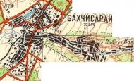Топографічна карта Бахчисараю