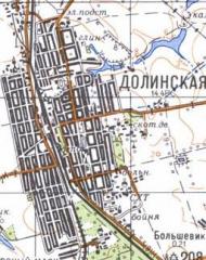 Топографічна карта Долинської