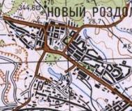 Топографічна карта Нового Роздолу