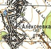 Топографічна карта Олексіївки
