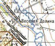 Топографічна карта Веселої Долиної