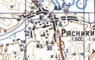 Топографічна карта Рясниок