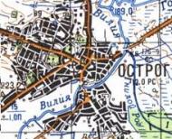 Топографічна карта Острога