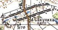 Топографічна карта Сакунихи