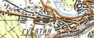 Топографічна карта Гусятиного