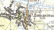 Топографічна карта Давидківців
