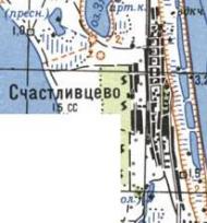 Топографічна карта Щасливцевого